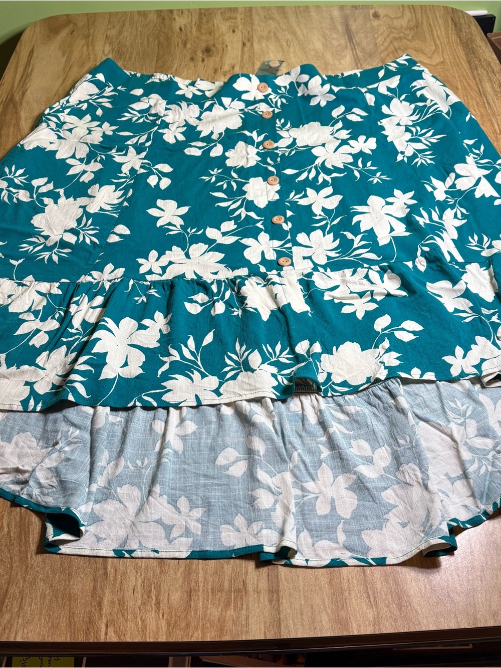 NWT Torrid Midi Lenny Hi Low Tiered Skirt Shadow Floral Womens Size 5X 28